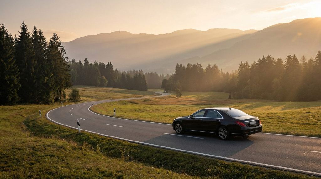 Остановка на заправке или в зоне отдыха — дальний трансфер с водителем из Москвы