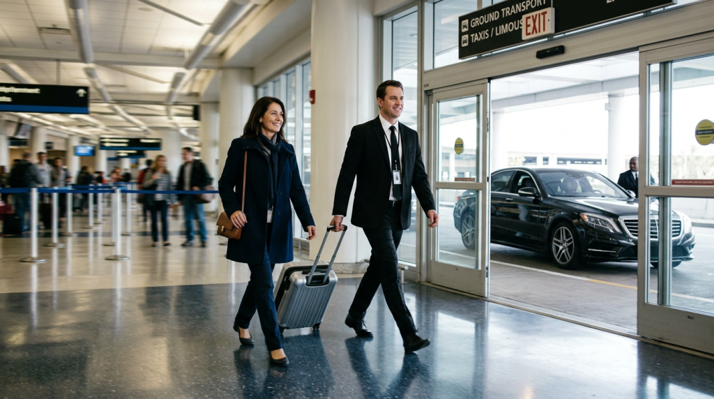 Сопровождение к автомобилю с багажом — трансфер из аэропорта с водителем по Москве